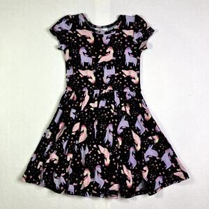Dot Dot Smile Unicorn Dress 3/4 Stretch Twirl
